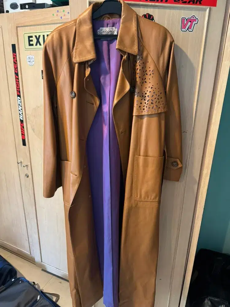 Mantel Vanity Kulit Jepang Coklat Natural