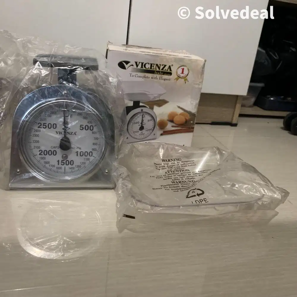 Vicenza Kitchen Scale Timbangan Dapur | High Quality | Baru Lengkap