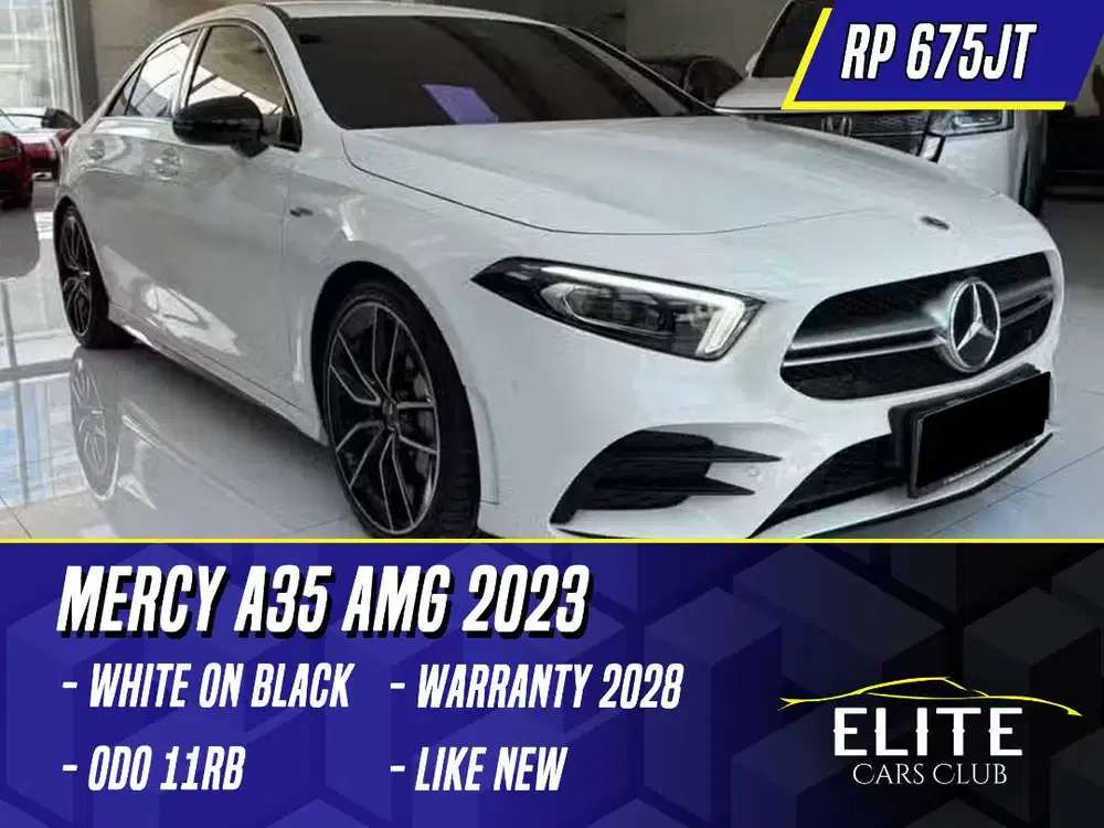Mercedes Benz A35 AMG 2023 White on Black Putih Mercy A 35