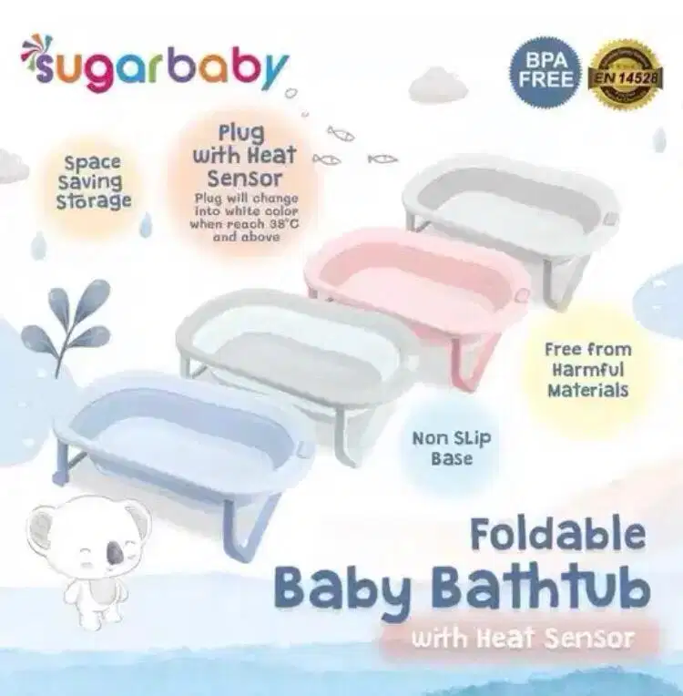Sugar Baby Foldable Baby Buthtub with Heat Sensor F79.