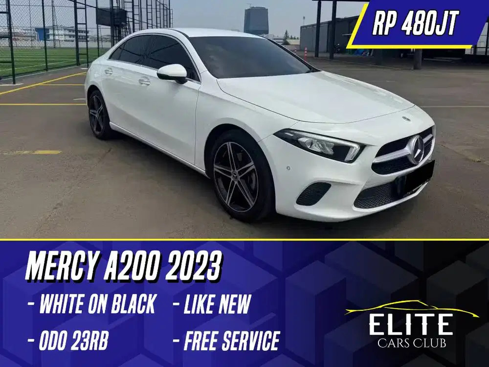 Mercedes Benz A200 2023 White on Black Putih Mercy A 200