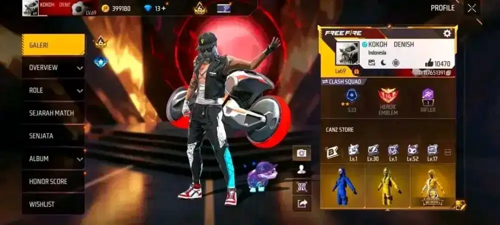 AKUN FF OLD SPEK SULTAN MURAH DAN AMANAH