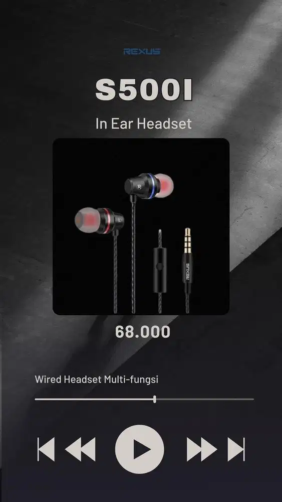 Rexus S500i headset kabel