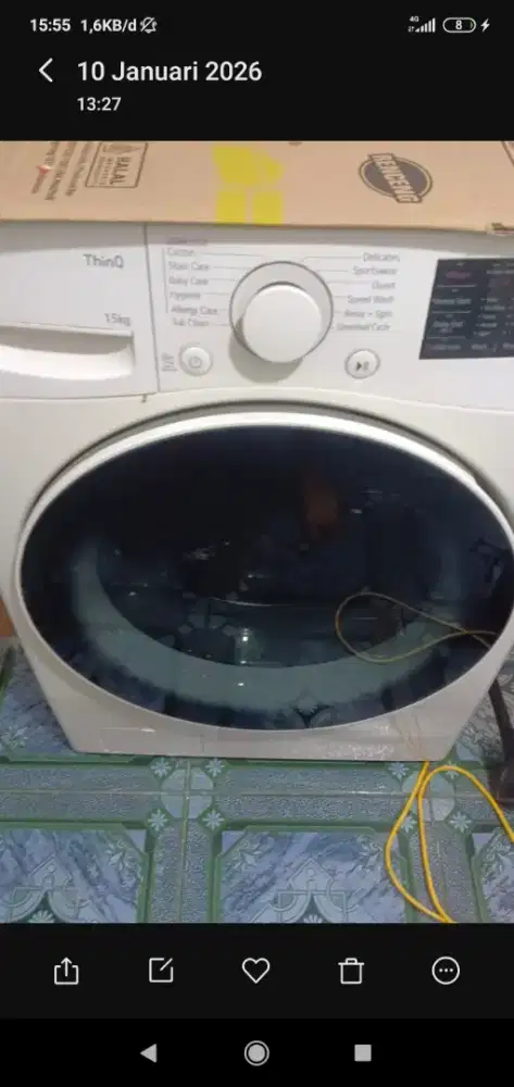 Mesin cuci merk LG kap 15 kg