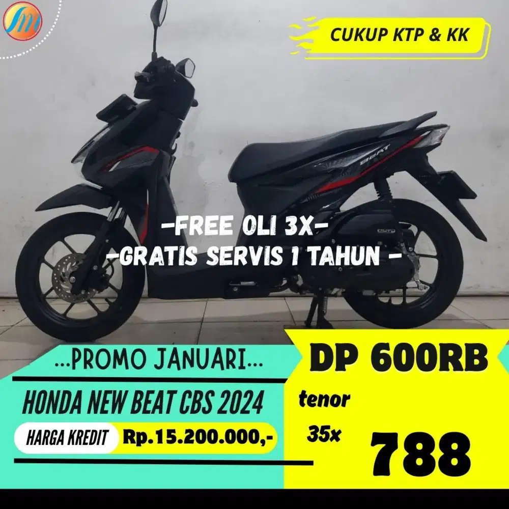 DP CUKUP 600RIBU HONDA NEW BEAT CBS 2024 ANGSURAN SANGAT TERJANGKAU