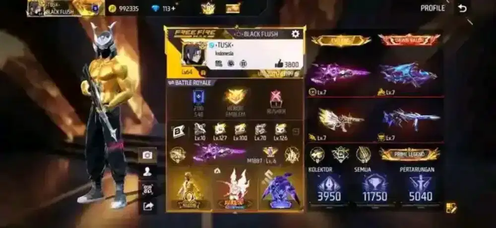 AKUN  FREE FIRE SULTAN HARGA TERJANGKAU AMANAH 100%