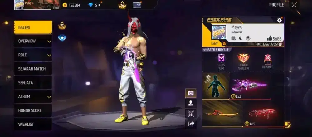 AKUN FF SPEK SULTAN MURAH DAN AMANAH