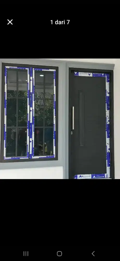 Pintu aluminium, jendela aluminium dan dll