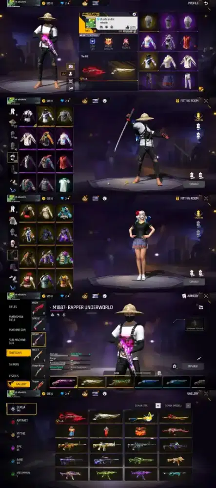 AKUN FF OLD EDISI MAU PENSI JUAL MURAH AJA DATA AMAN