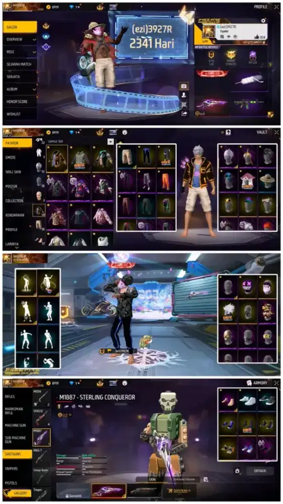 AKUN FF SPEK SULTAN ADA BUNDLE OLD