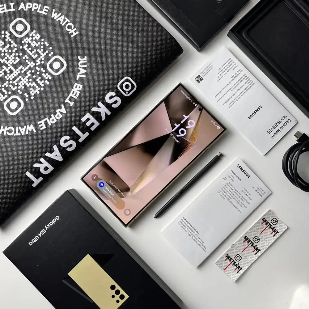 Samsung S24 Ultra 12/256gb Titanium Yellow Garansi Sein Nov 2026