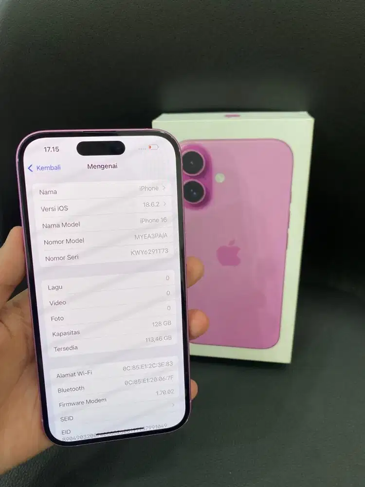Iphone 16 128gb Fulset ori resmi ibox PA/A no minus