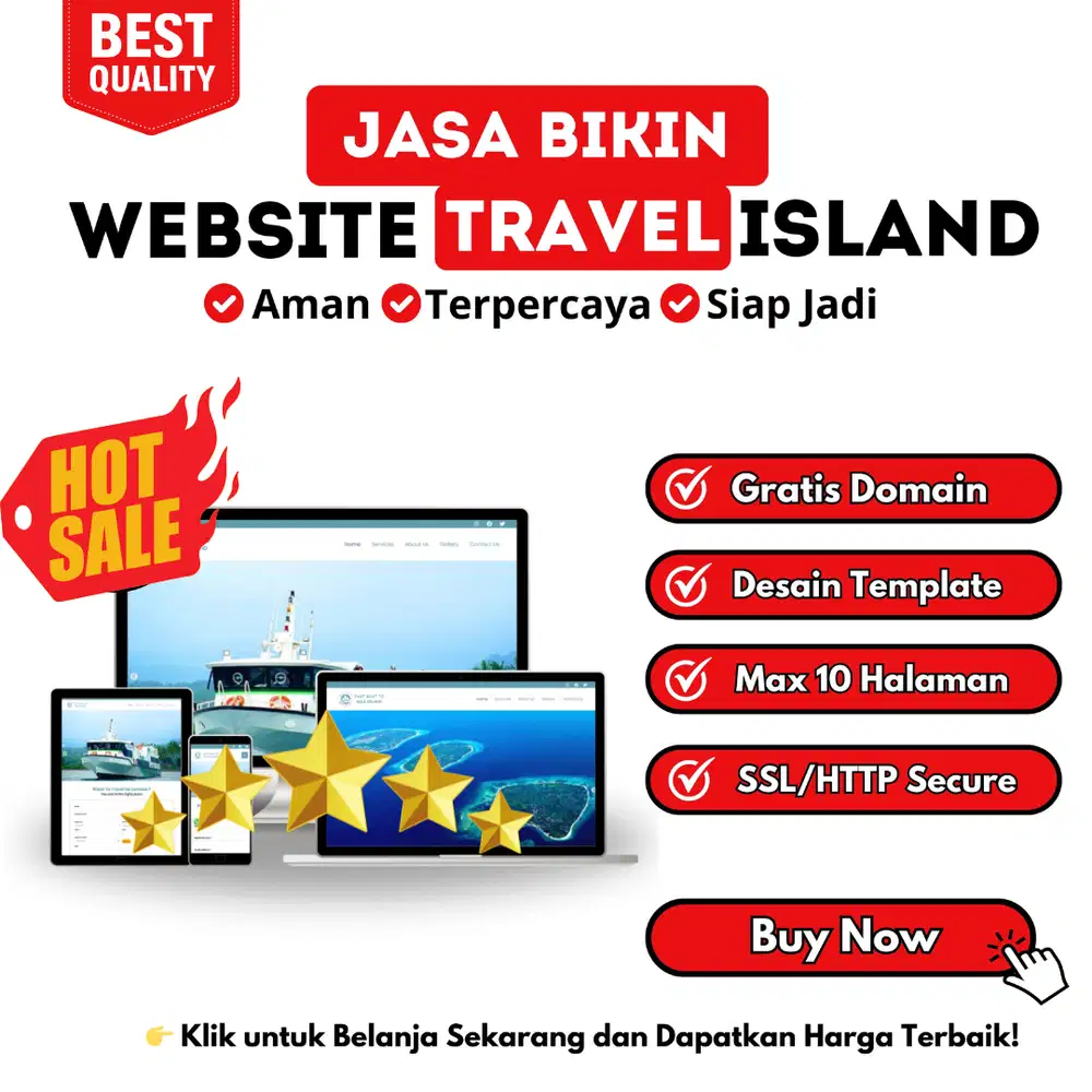 Jasa Bikin Website Travel Island Profesional & Siap Jualan