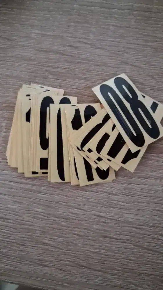 Stiker cutting nomor sticker logo tulisan scotlet sandblas & kaca film