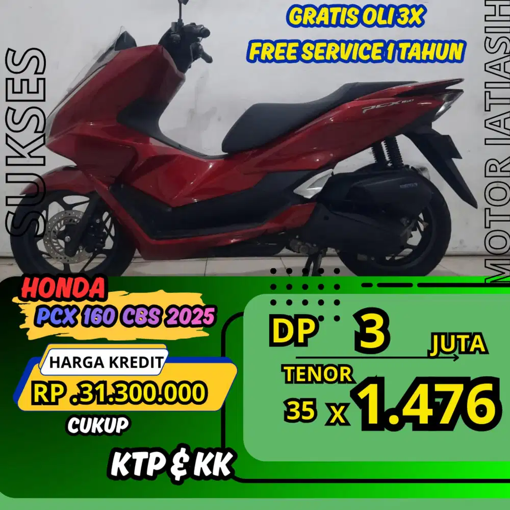 DP MURAH HONDA PCX 160 CBS 2025 DP 3 JUTA BISA CASH/KREDIT