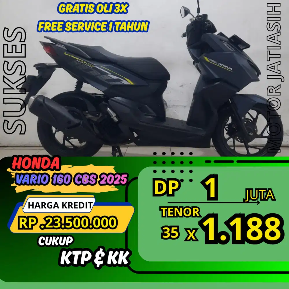 DP MURAH HONDA VARIO 160 CBS 2024 DP 1 JUTA BISA CASH/KREDIT