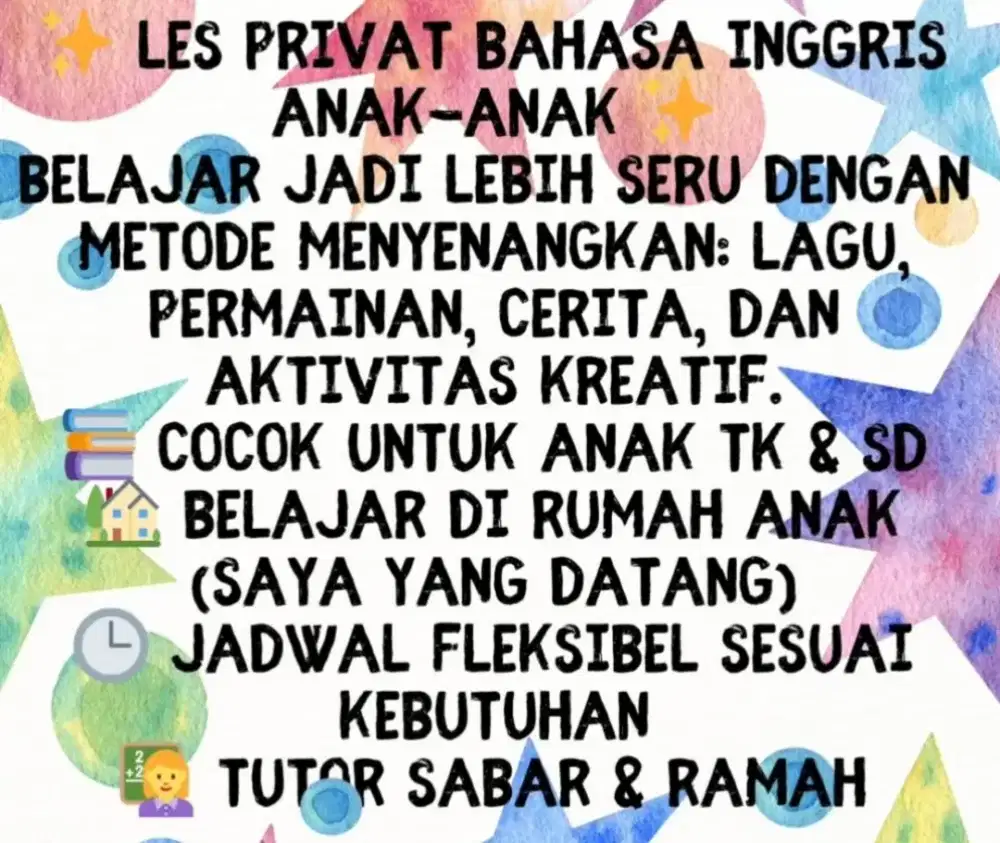 Les privat Bahasa Inggris