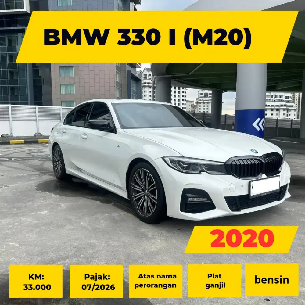 BMW 330i sport 2.0 (M20) matic tahun 2020 km:33rb