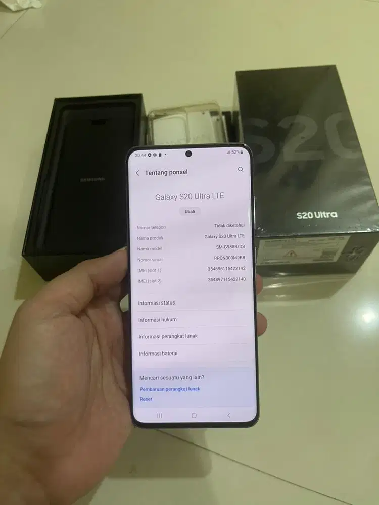 samsung S20 ultra ram 12/128 resmi sein