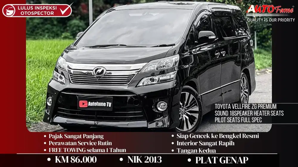 Toyota Vellfire ZG Premium Sound 18Speaker NIK 2013