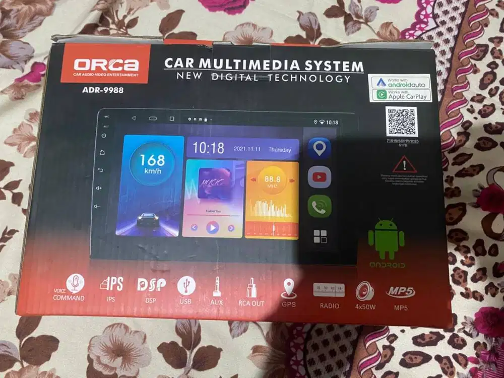 Head Unit Double din Orca ADR-9988 android 9 Inch Ram 2GB+32GB Normal
