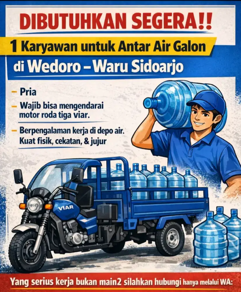 Kurir Air Galon Isi Ulang