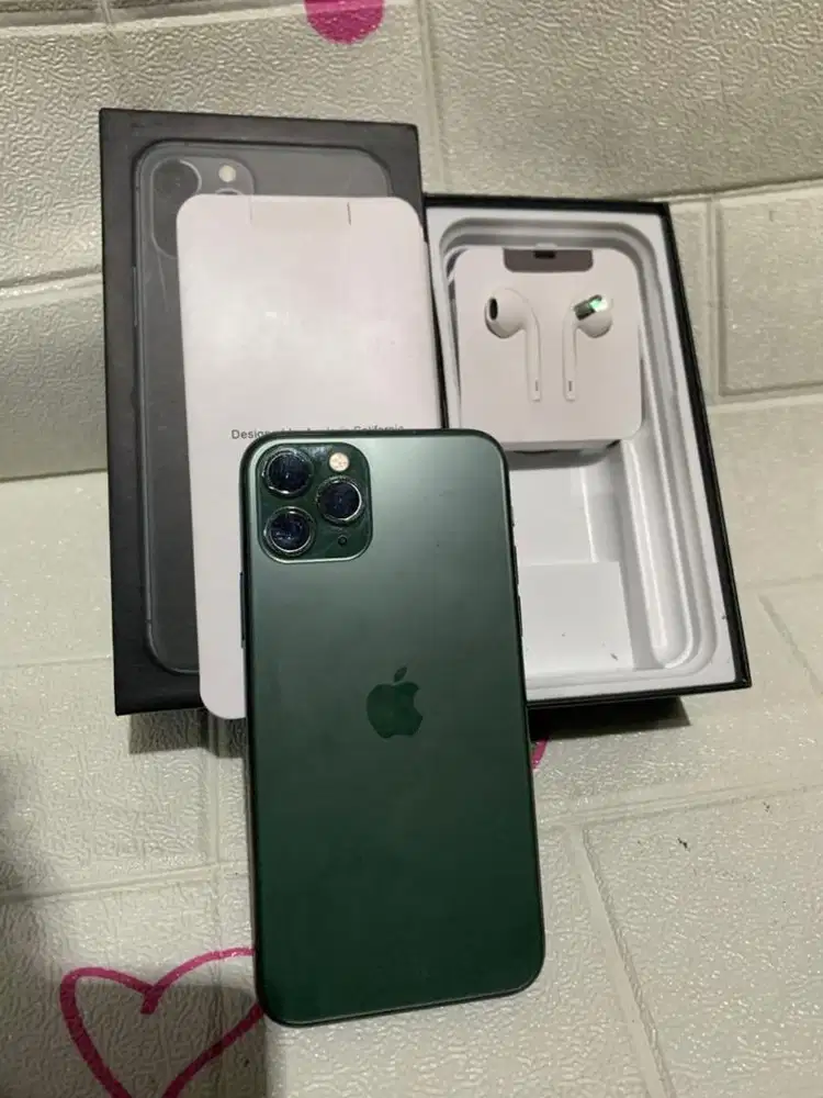 Iphone 11pro 256gb inter warna midnight green