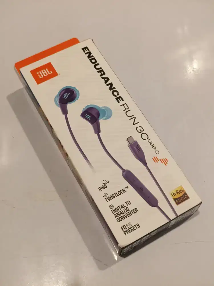 JBL Endurance Run 3 USB-C Wired Sport Headphones Earphone Dustproof