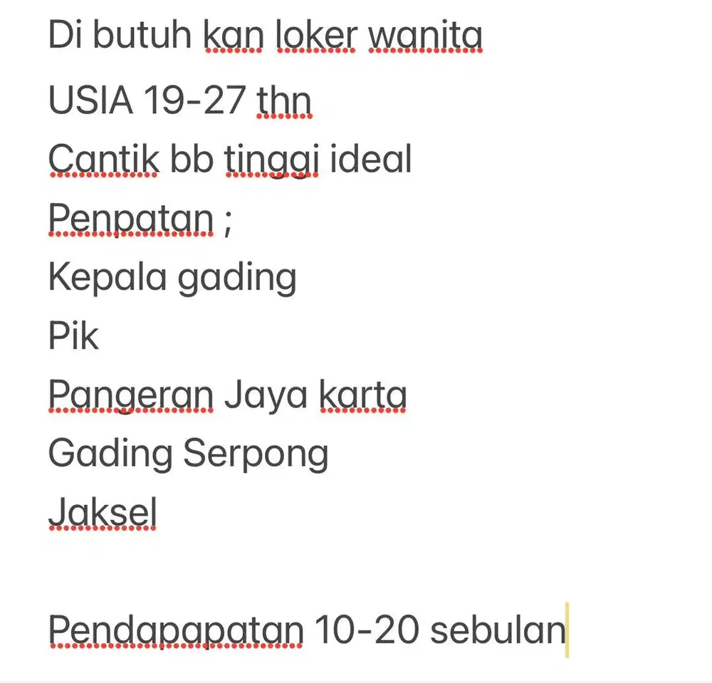 Loker wanita di utamakan cantik menarik