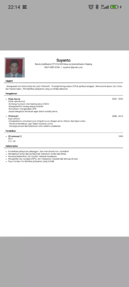 Cari pekerjaan daever pribadi