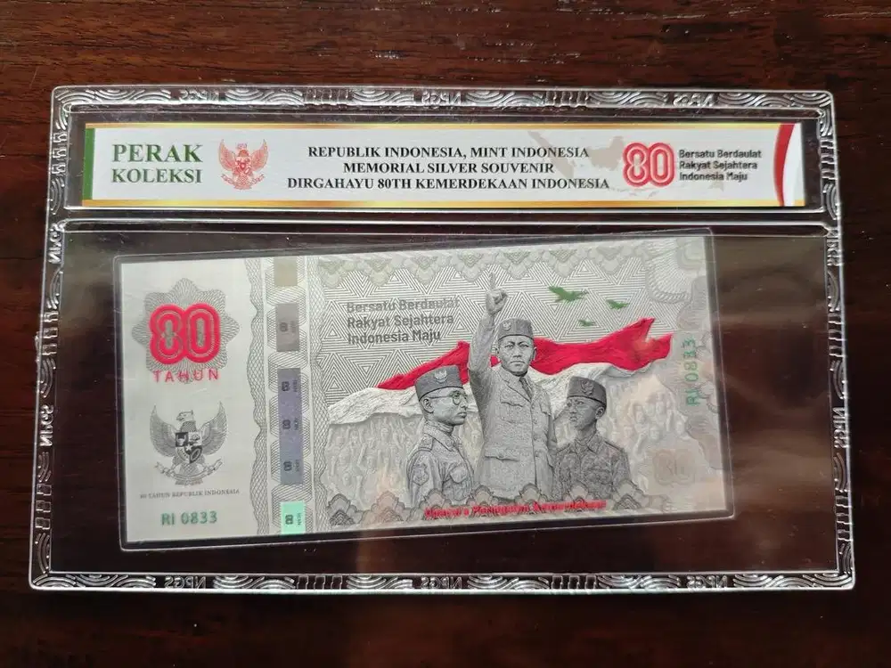 PERAK KOLEKSI SILVERNOTE 5gr EDISI HUT RI 80