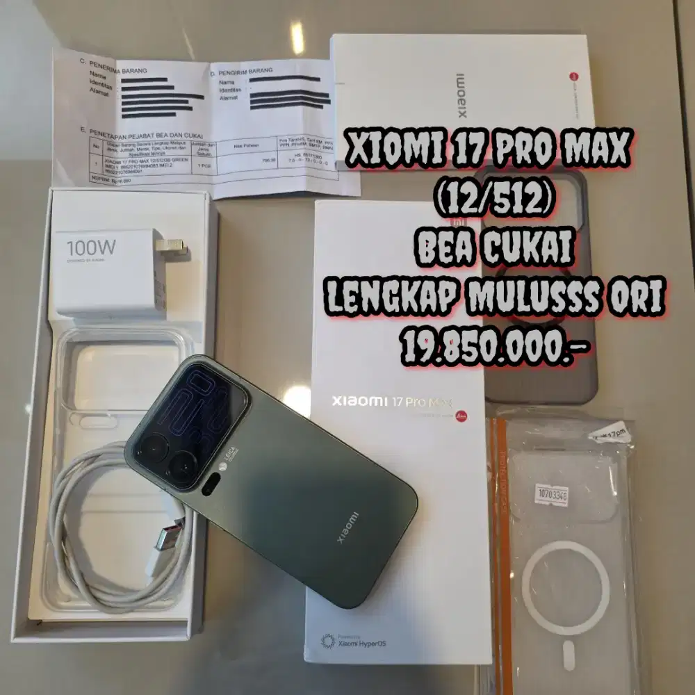 Xiomi 17 Pro Max (12/512) Bea Cukai