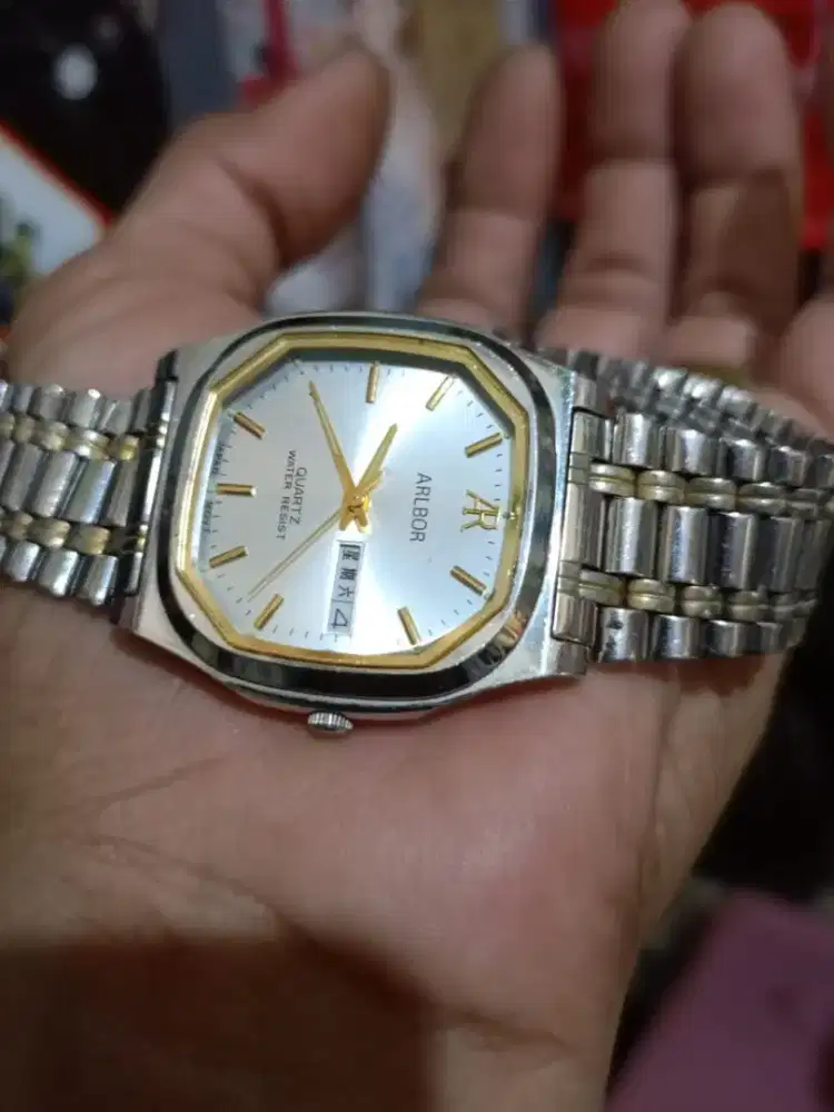 Jam Pria Klasik ARLBOR Tank Quartz ORIGINAL  desain Mirip Seiko