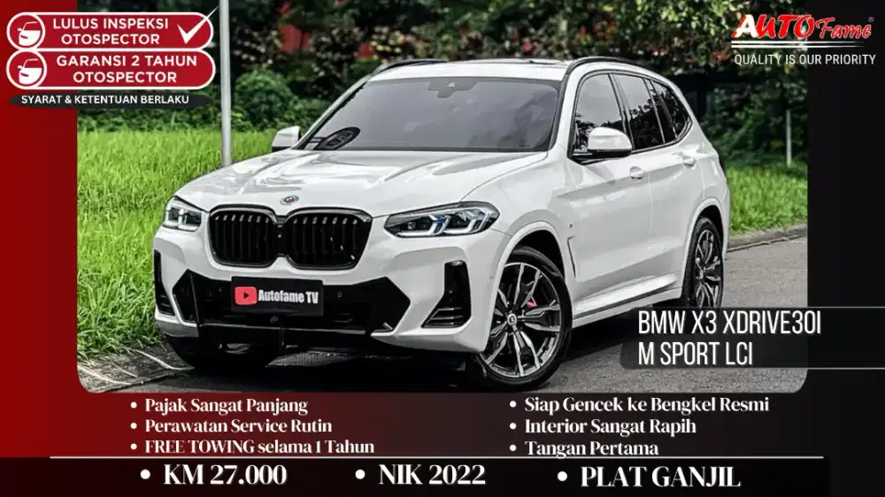 BMW X3 xDrive30i M Sport LCi NIK 2022