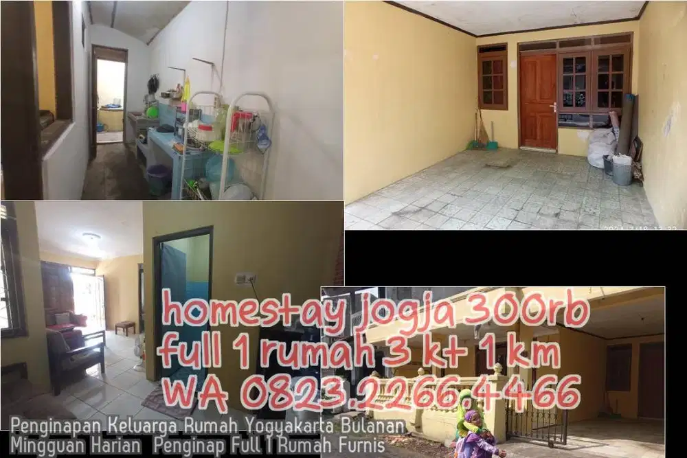 Penginapan Keluarga Rumah Yogyakarta Bulanan Mingguan Harian  Penginap