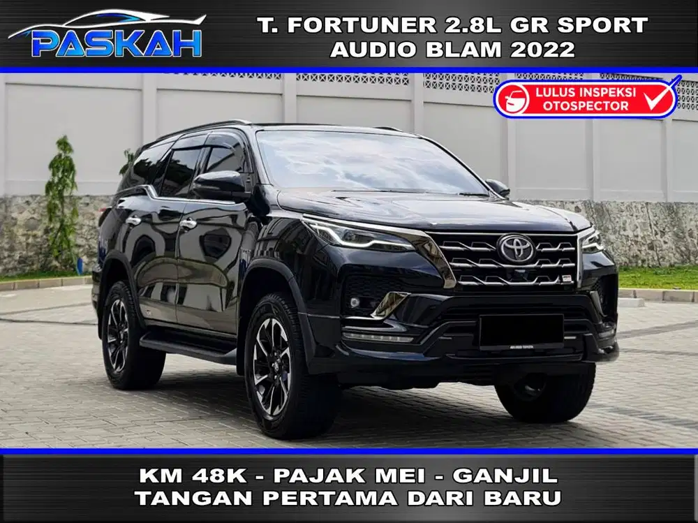 Bunga=4.5% Km=48k PAJAK=MEI ganjil fortuner 2.8 VRZ GR Sport 2022
