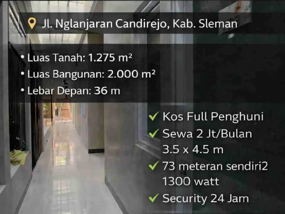 KOST EKSKLUSIF RING 1 UII – CASH FLOW 131 JUTA/BULAN