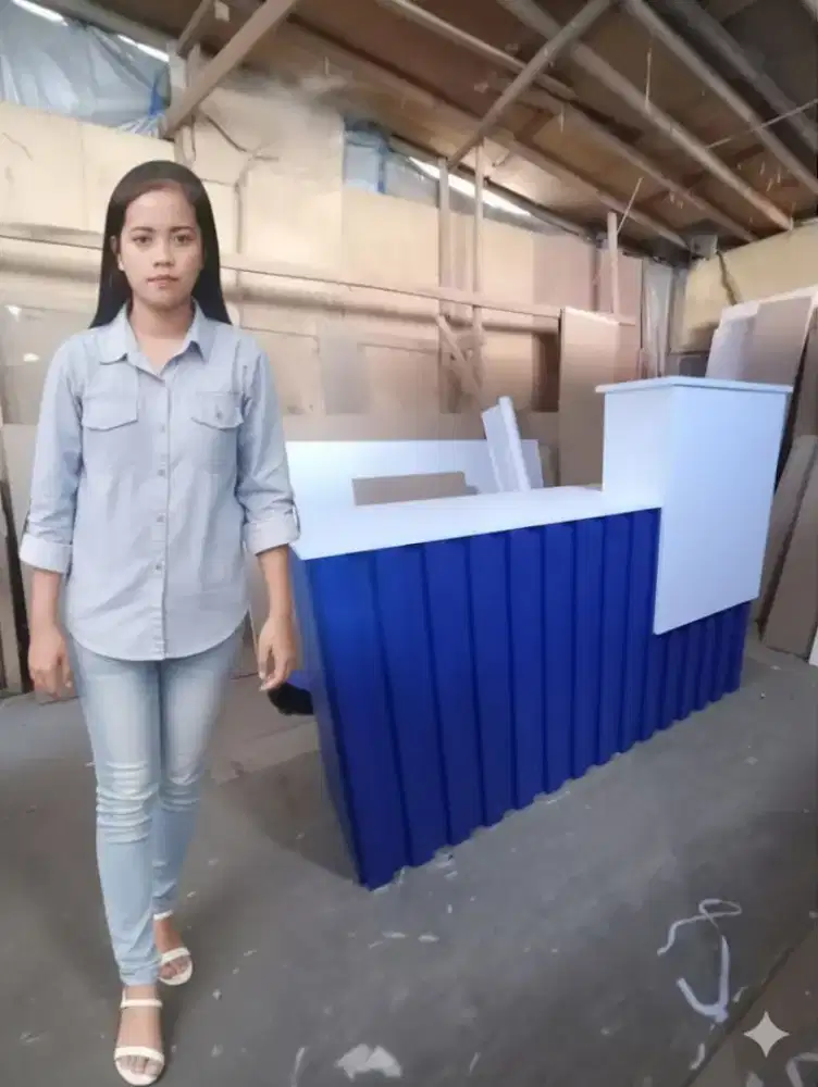 Meja Kasir / Meja Resepsionis Serbaguna Ready Stock, Bisa COD