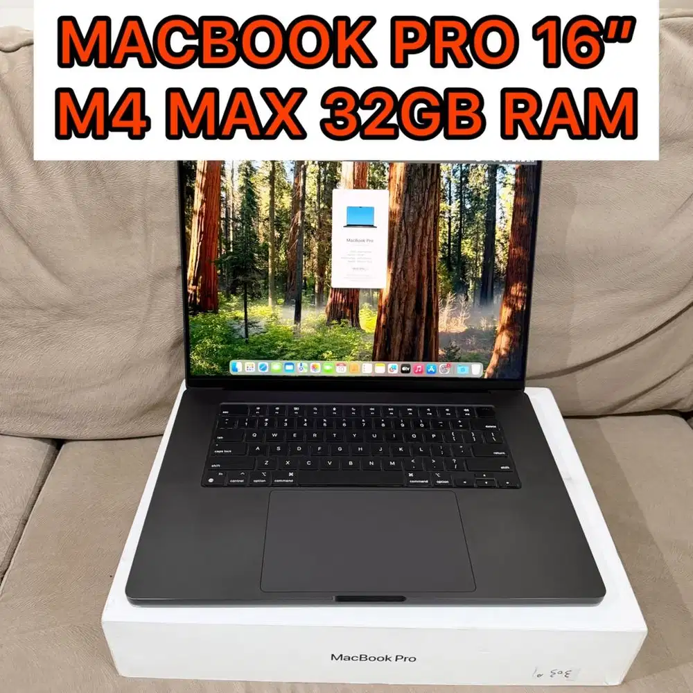 Macbook Pro 16 inci M4 MAX 32GB 1TB Fullset Like New