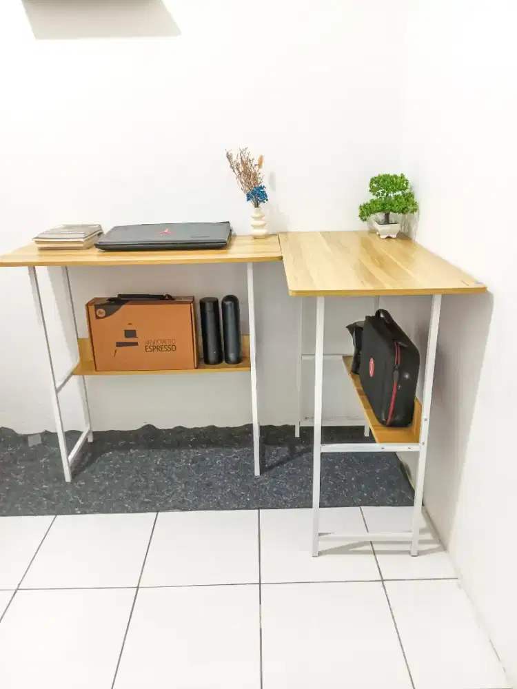 Meja letter L/2meja laptop/kerja/kantor/belajar aesthetic