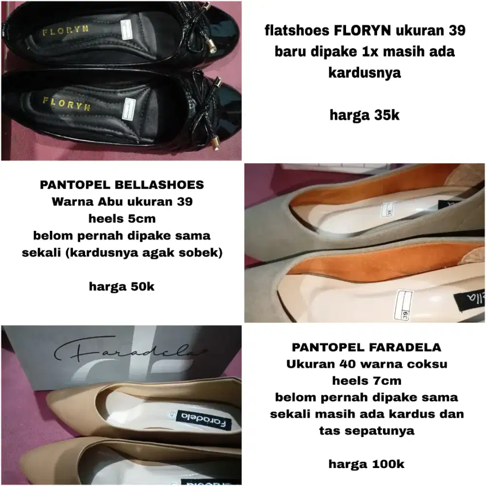 Dijual flatshoes & makeup