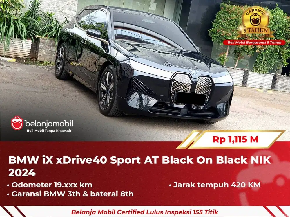 [ GARANSI 5TH ] BMW iX xDrive40 xDrive 40 Sport AT 2024/2025