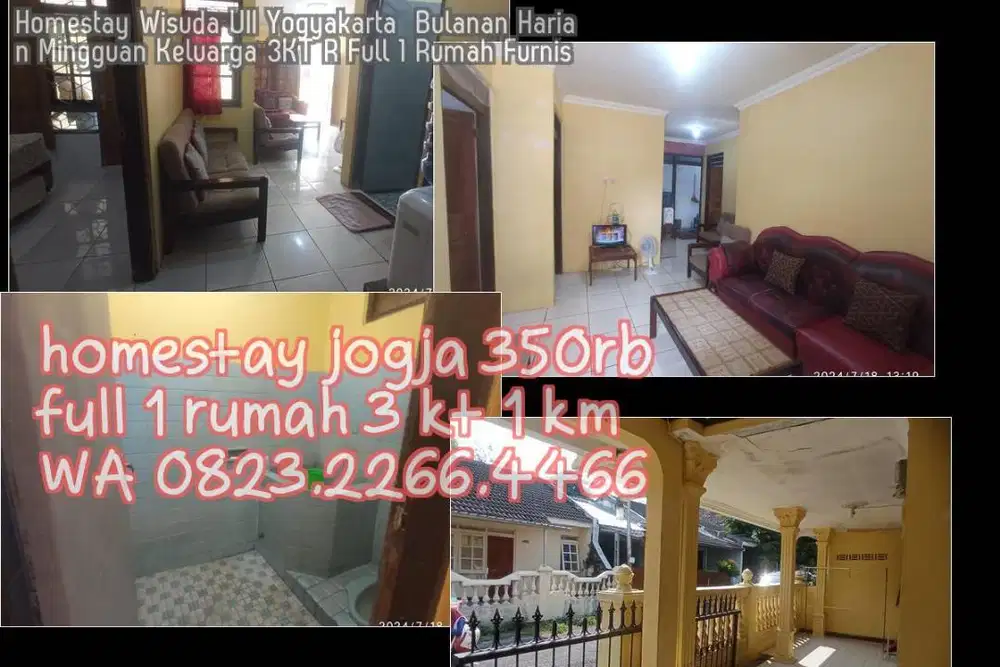 Homestay Wisuda UII Yogyakarta  Bulanan Harian Mingguan Keluarga 3KT R