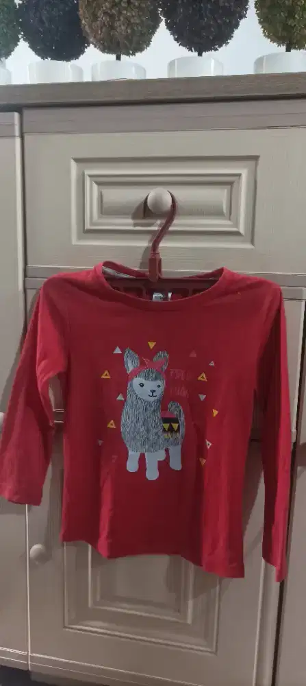 Kaos anak lengan panjang usia 3-5 tahun