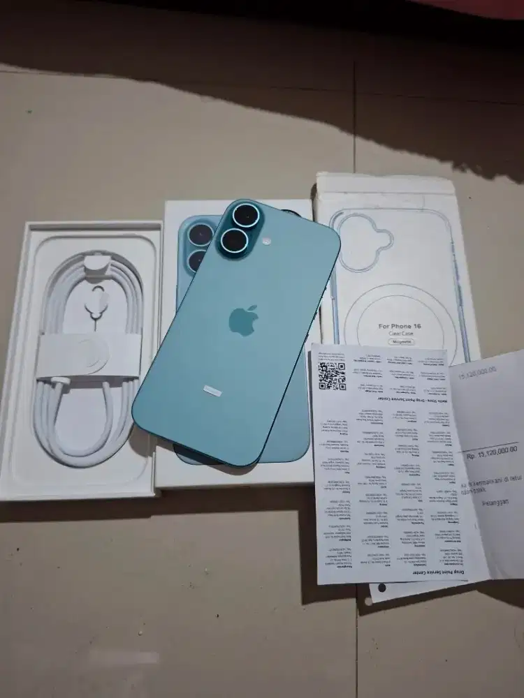 BNOB iphone 16 128gb Teal Garansi resmi ibox
