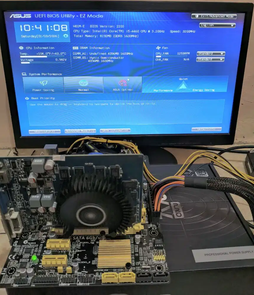 Mainboard Asus H81M-E i5 4460 DDR3 8GB NV GT430 1GB