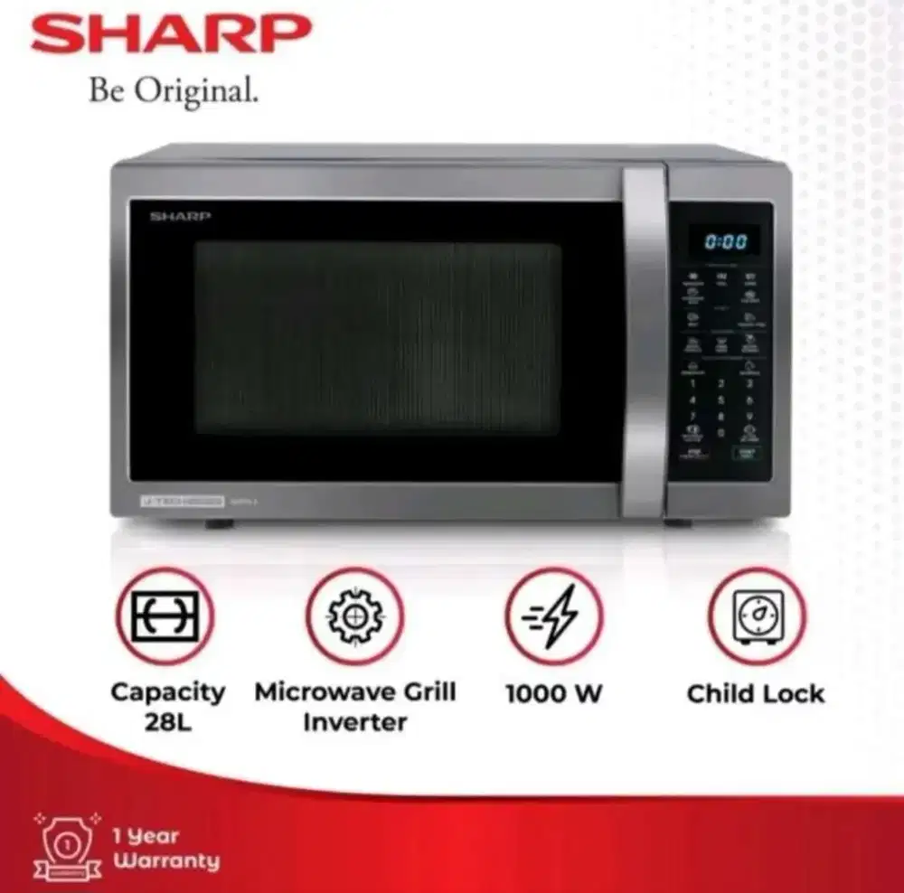 Sharp Microwave Oven Grill Inverter R753GX Garansi Resmi New Bs TT COD