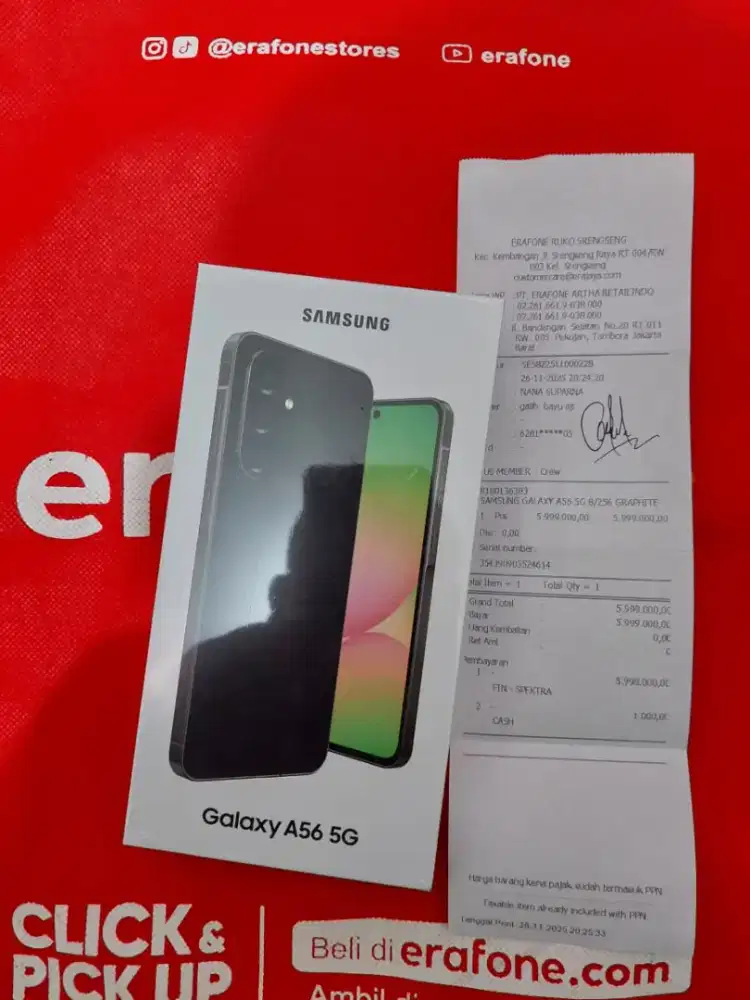SAMSUNG A56 5G 8/256 BARU SEGEL RESMI