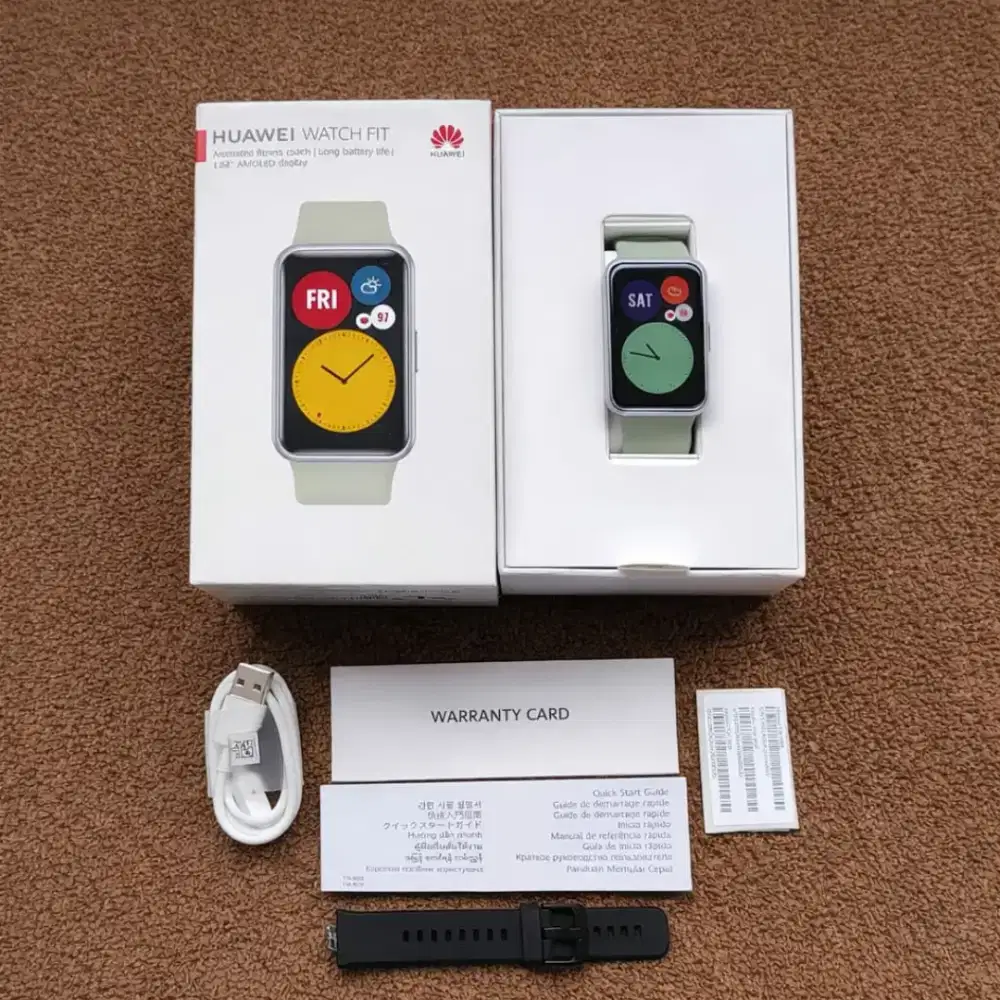 Huawei Watch FIT Mint bonus strap fullset original ex.garansi Resmi