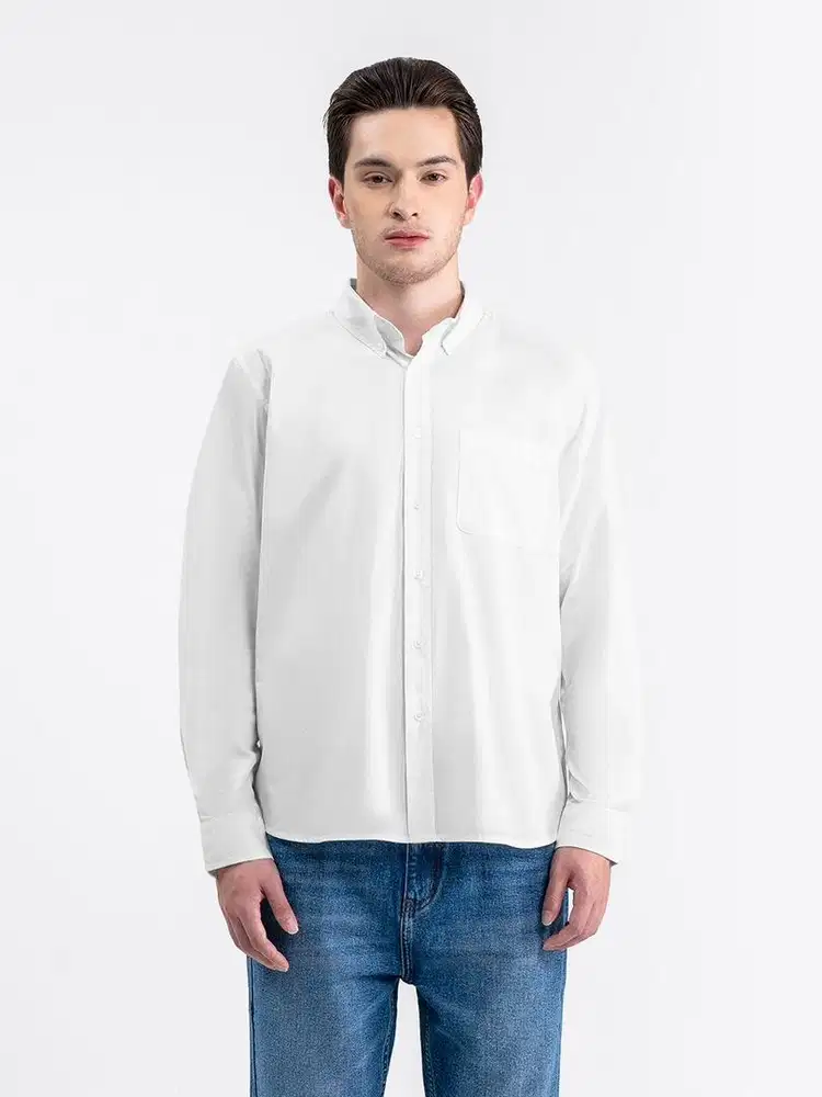 Kemeja Kantor Lengan Panjang Putih Livehaf